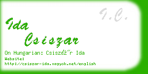 ida csiszar business card